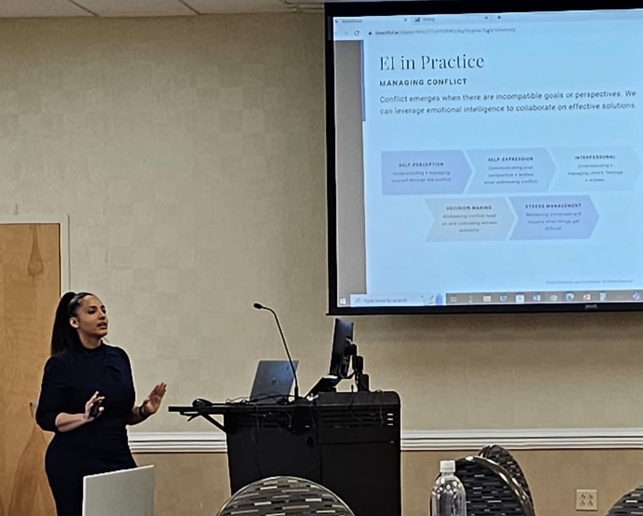 Tamara Kellam leading an emotional intelligence training session
